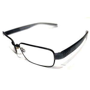 Nike 8166 010 Black Metal Rectangle Gray Eyeglasses Frame 54-17 140